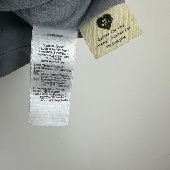 Madewell Softdrape Gwen Crop Vest Top Still Dawn Gray Fitted V Neck US 12 NWT - Picture 11 of 12